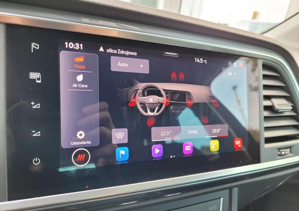 Seat Ateca cena 109900 przebieg: 89210, rok produkcji 2021 z Woźniki małe 191